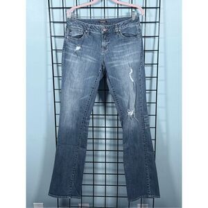Dear John Hybrid Skinny‎ Bootcut Jeans Womens 29 Blue Distressed Western